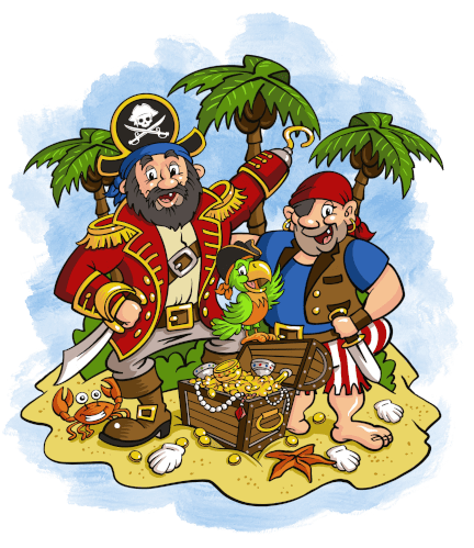 Outdoor escape room pirate group