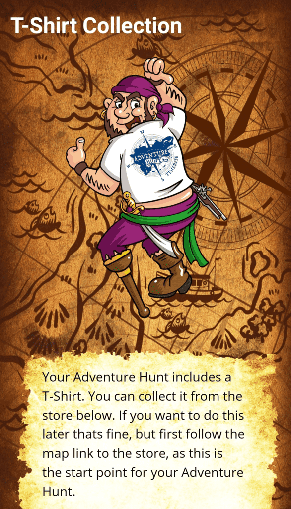 Adventure hunt includes free t shirt